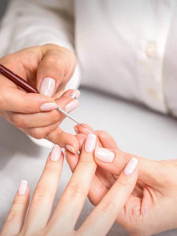 Woman nail treatment